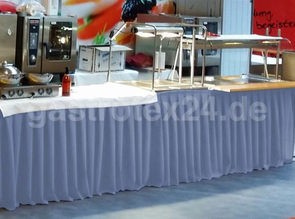 Skirtings Tischröcke in Farbe indigo in Faltenvariante Kellerfalte